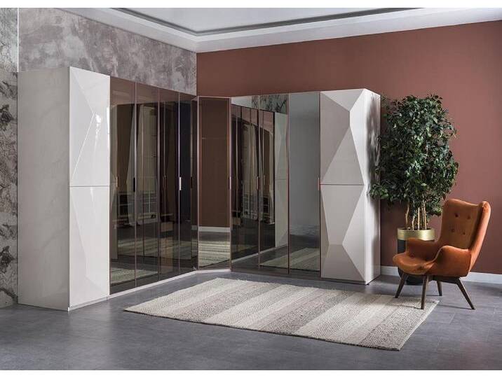 JVmoebel Eckkleiderschrank Eck-Kleiderschrank aus Holz im modernen Luxusstil für Schlafzimmer (1-St., Nur Eckkleiderschrank) Made in Europa, weiß von OTTO