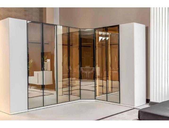 JVmoebel Eckkleiderschrank Luxuriöser Holzkleiderschrank – Design Möbel für das Schlafzimmer (1-St., 1x Eckkleiderschrank) Made in Europa, weiß von OTTO