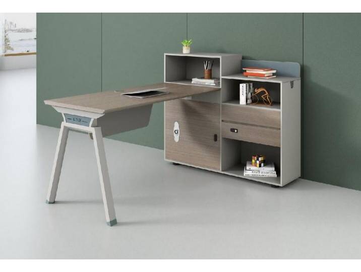 JVmoebel Eckschreibtisch Büroschrank Büro Einrichtung Schreibtisch Homeoffice Schreibtisch (Arbeitsplatz), Made in Europa, beige, Rechts von OTTO
