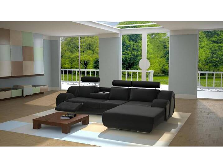 JVmoebel Ecksofa Design Garnitur Wohnlandschaft Eckcouch Couch Sofa Polster, Made in Europa, schwarz von OTTO