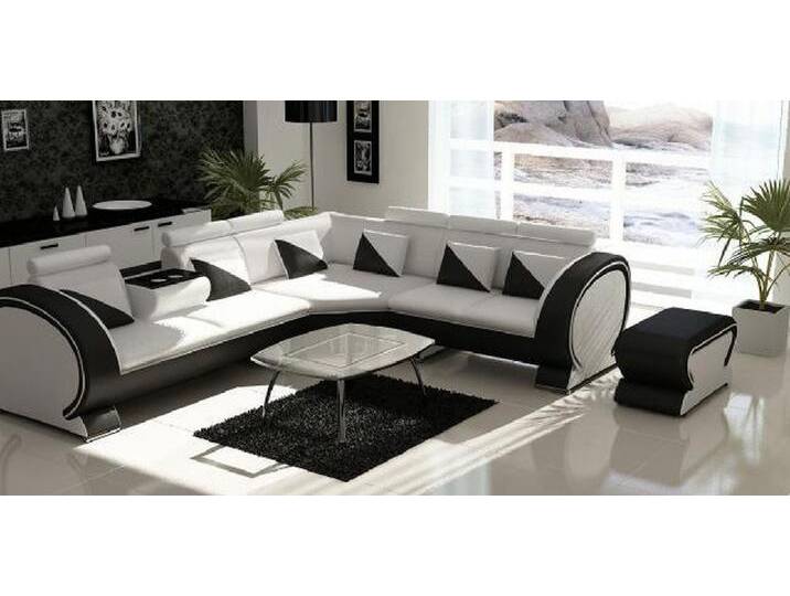 JVmoebel Ecksofa Designer Ecksofa Wohnlandschaft Sofa + USB Polster Garnitur Lounge, Made in Europa, schwarz, Variante B von OTTO