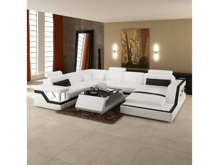 JVmoebel Ecksofa Designer Sofa Ecksofa Wohnlandschaft Big Modernes Ledersofa +, Made in Europa, weiß, Variante A von OTTO