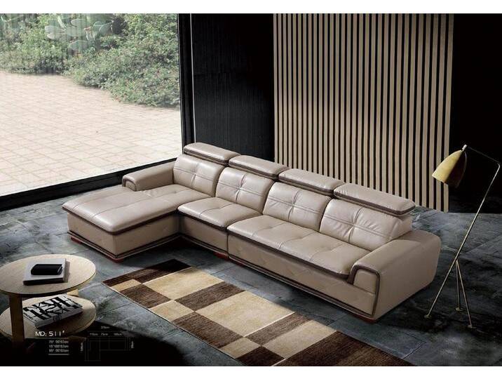 JVmoebel Ecksofa Ecksofa aus Leder - Polster Garnitur für das Wohnzimmer, Made in Europa, beige von OTTO