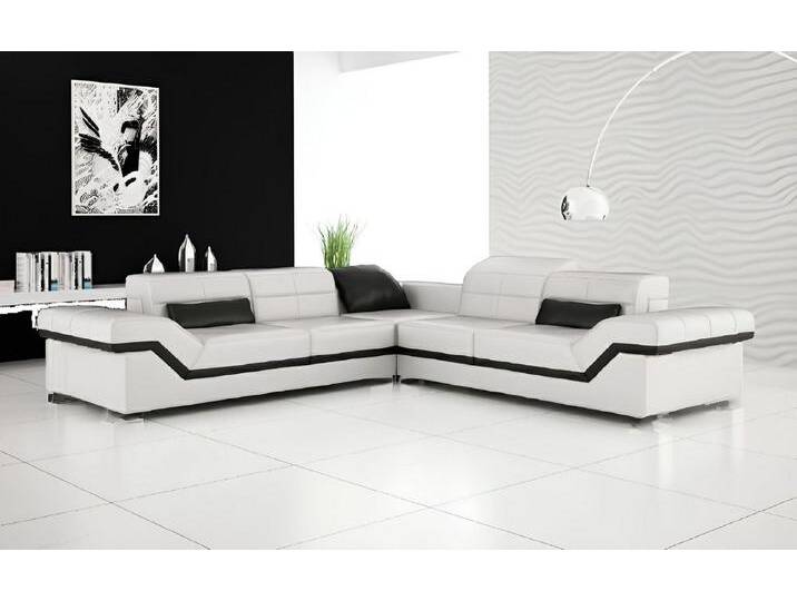 JVmoebel Ecksofa Ledersofa XXL Wohnlandschaft Couch Design Sofa mit USB Ecksofa, Made in Europa, weiß von OTTO