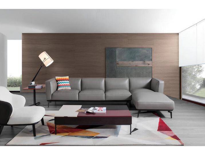 JVmoebel Ecksofa Moderne Eckcouch aus Leder – Design Wohnlandschaft Sofa, Made in Europa, grau von OTTO