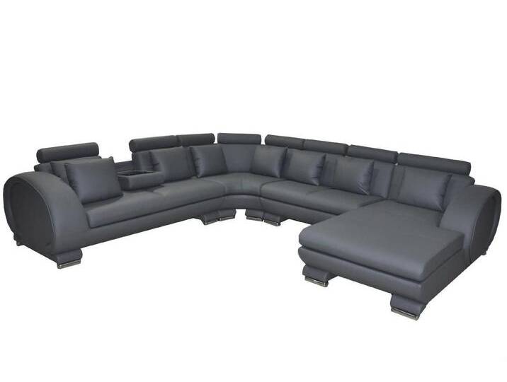 JVmoebel Ecksofa USB Ledercouch U-Form XXL Polstermöbel Wohnlandschaft Design, Made in Europa, grau JVmoebel Ecksofa USB Ledercouch U-Form XXL Polstermöbel Wohnlandschaft Design, Made in Europa, grau von OTTO