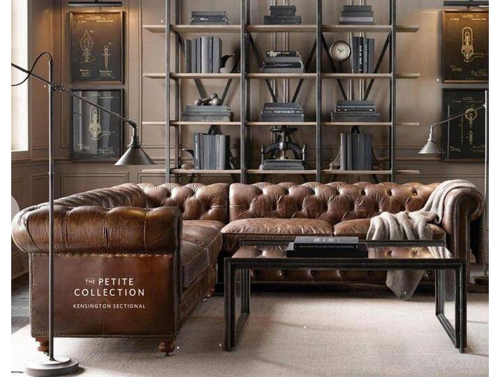 JVmoebel Ecksofa Vintage Chesterfield Ledersofa - Eckcouch Polstergruppe, Made in Europa, braun von OTTO