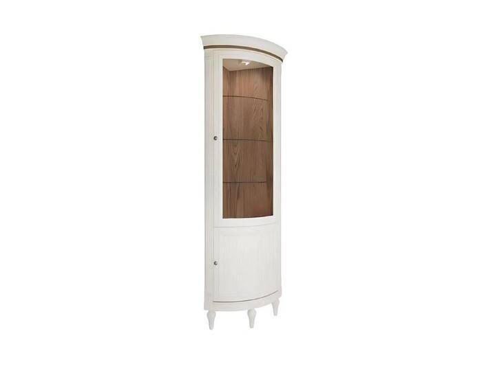 JVmoebel Eckvitrine Eck Vitrine Vitrine Schrank Vitrinen Wohnzimmer Schau Schränke Design Made in Europa, weiß von OTTO