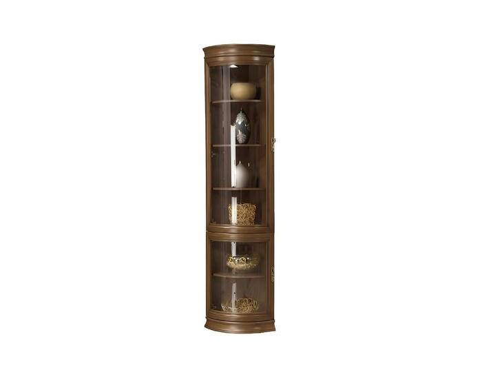 JVmoebel Eckvitrine Eckmöbel Eckschrank Vitrinenschrank Eckglasschrank Kollektion (1-St., Eckvitrine) Made in Europa, braun von OTTO