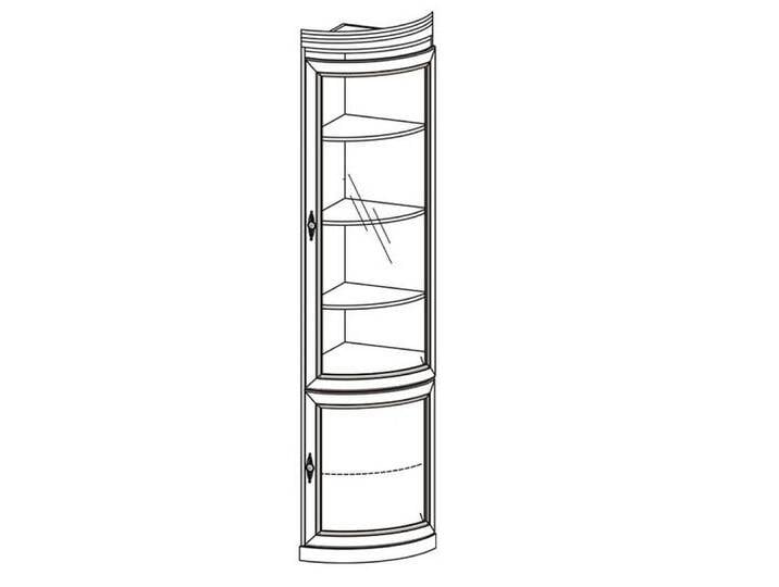 JVmoebel Eckvitrine Eckvitrine aus Glas für Wohnzimmer - stilvoller Schrank Made in Europa, weiß von OTTO