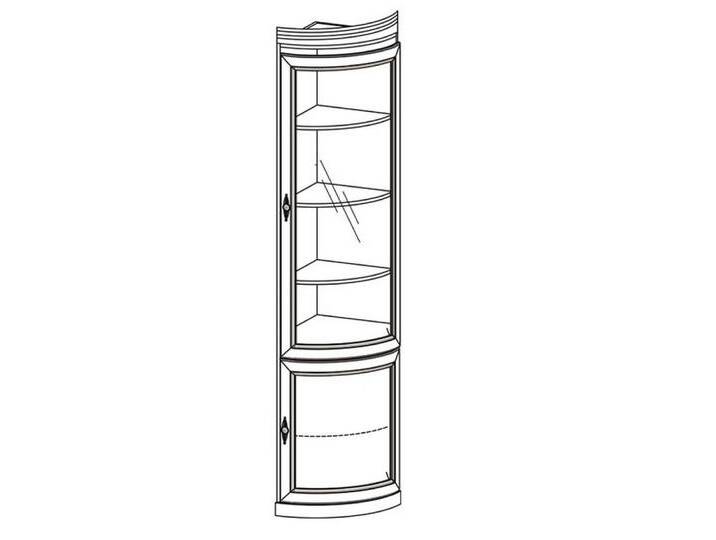 JVmoebel Eckvitrine Eckvitrine aus Glas für Wohnzimmer - stilvoller Schrank Made in Europa, weiß von OTTO