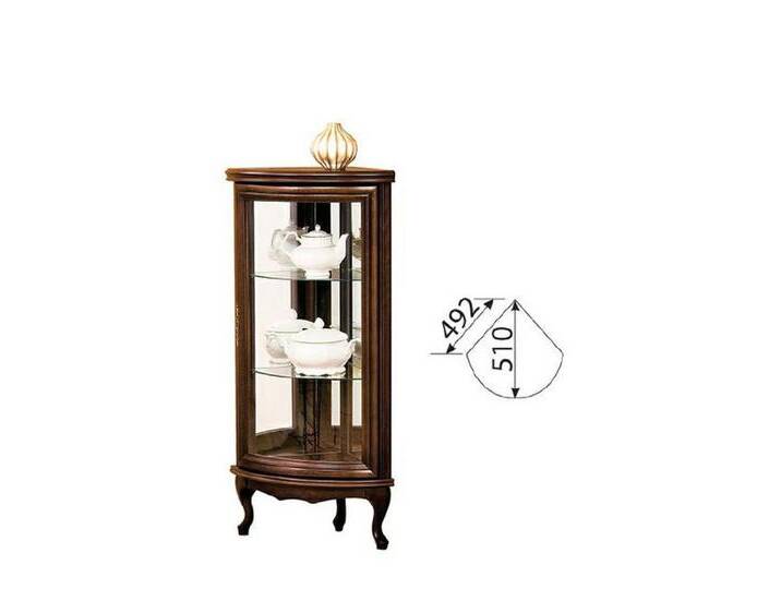 JVmoebel Eckvitrine Italienische Vitrine Schrank im klassischen Stil Möbel Made in Europa, braun JVmoebel Eckvitrine Italienische Vitrine Schrank im klassischen Stil Möbel Made in Europa, braun von OTTO