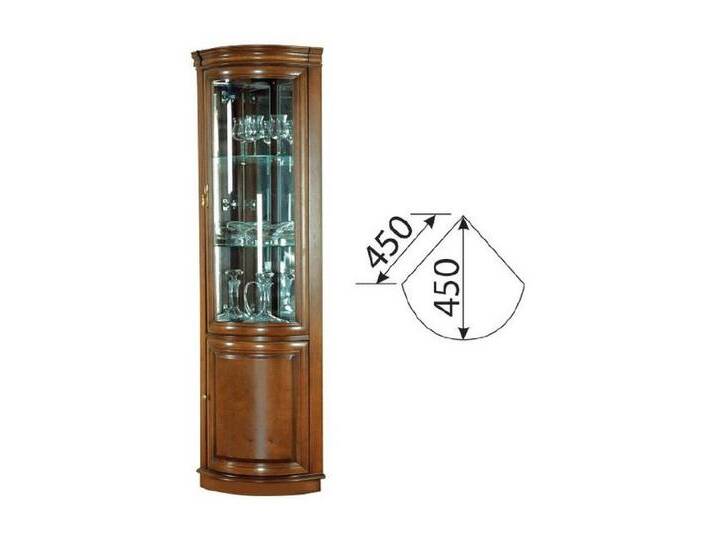 JVmoebel Eckvitrine Rustikaler Vitrinenschrank im klassischen Design mit Glastüren Made in Europa, braun JVmoebel Eckvitrine Rustikaler Vitrinenschrank im klassischen Design mit Glastüren Made in Europa, braun von OTTO