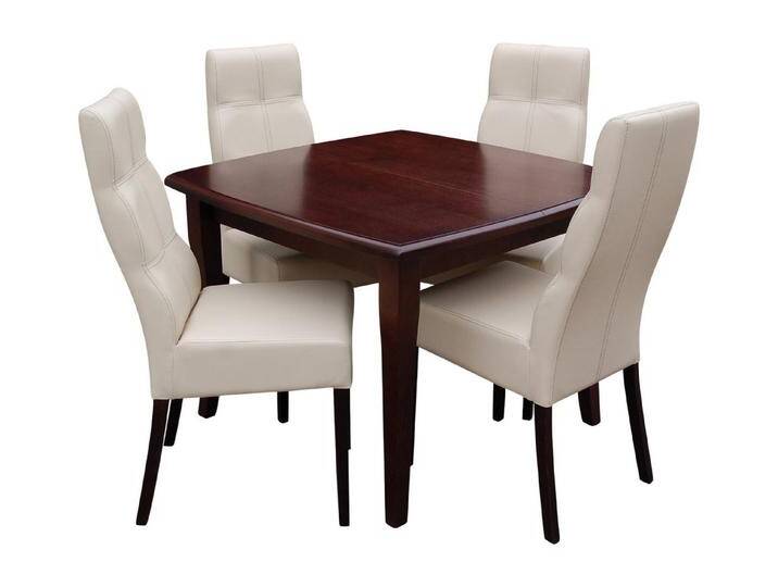 JVmoebel Essgruppe Ausziehbarer Tisch 250cm + 4 Stühle Set Holz Braun Esszimmer, (5-tlg), Made in Europe, braun von OTTO