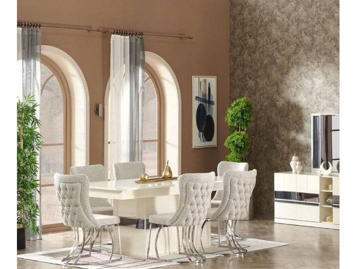 JVmoebel Essgruppe Esszimmer Set 7tlg Esstisch mit 6x Stühle Modern Design Luxus Möbel, (7-tlg., 7tlg Esszimmer Set (Esstisch + 6x Stühle) von OTTO