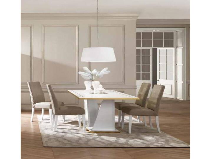JVmoebel Essgruppe Esszimmer Set Garnitur Tisch 4x Stühle Design Modern Möbel Luxus, (5-tlg., 5 tlg.ESSZIMMER SET (4 STÜHLE+ESSTISCH), Made in Europa von OTTO
