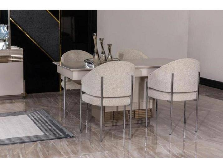 JVmoebel Essgruppe Esszimmer Set Hochwertig Garnitur Tisch 4x Stühle Design Modern Möbel, (5-tlg., 5tlg.Esszimmer Set(Esstisch+4x Stühle) von OTTO
