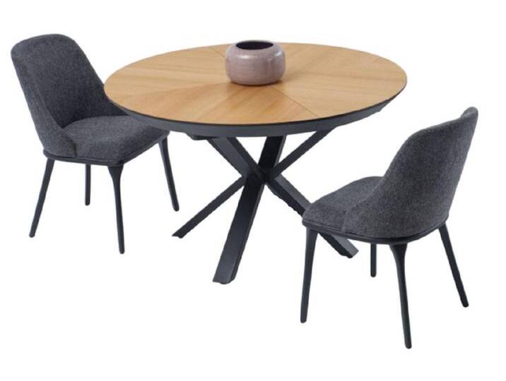 JVmoebel Essgruppe Set 6x Stühle Esstisch Esszimmer Polster Stühle Textil Designer Tisch, (7-tlg., 7tlg Esszimmer Set (Esstisch + 6x Stühle) von OTTO