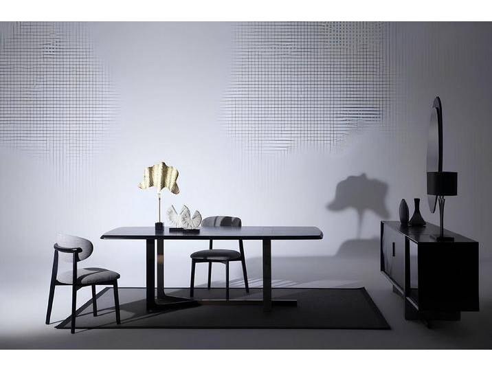 JVmoebel Esszimmer-Set Elegantes Esszimmer Set mit Tisch, Sideboard, Spiegel und 4 Stühlen, (7-St., Esstisch + 4x Stühle + Sideboard + Spiegel) von OTTO