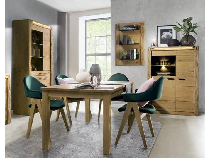 JVmoebel Esszimmer-Set Esszimmer Modern Set Esstisch 4x Stühle Designer 2x Vitrine, (7-St., 7tlg. Esszimmer Set (Esstisch + 4x Stühle + 2x Vitrine)(TRK) von OTTO