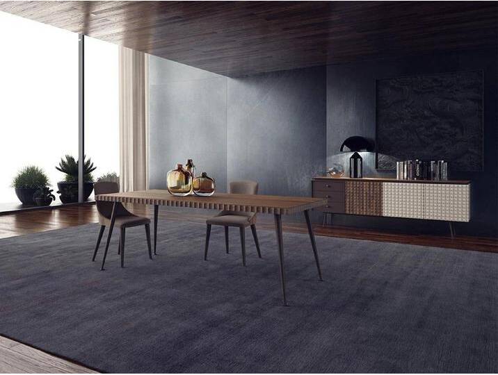 JVmoebel Esszimmer-Set Esszimmer Set: Tisch, Stühle und Sideboard im modernen Design, (6-St., 1x Esstisch + 4x Stühle + 1x Sideboard), Made in Europa von OTTO