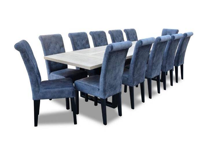 JVmoebel Esszimmer-Set Esszimmer-Tischset im klassischen Stil mit 6 Stühlen, (7-St), Made in Europa, grau von OTTO