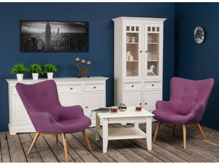 JVmoebel Esszimmer-Set Landhaus Möbel Set 2-teilig - Vitrine & Kommode aus Holz, (2-tlg. Set(Kommode + Vitrine), Made in Europa, weiß von OTTO