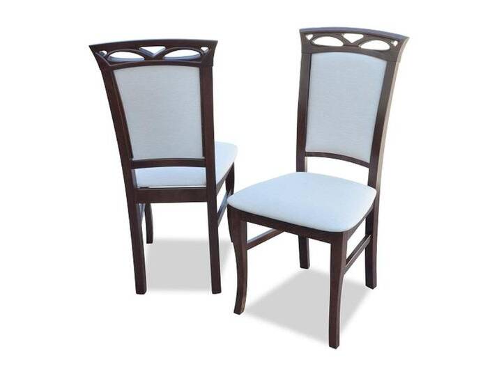 JVmoebel Esszimmerstuhl 8x Designer Stuhl Set Esszimmer Polster Grau Holz Stoff K12 (8 St), Made in Europe, grau von OTTO