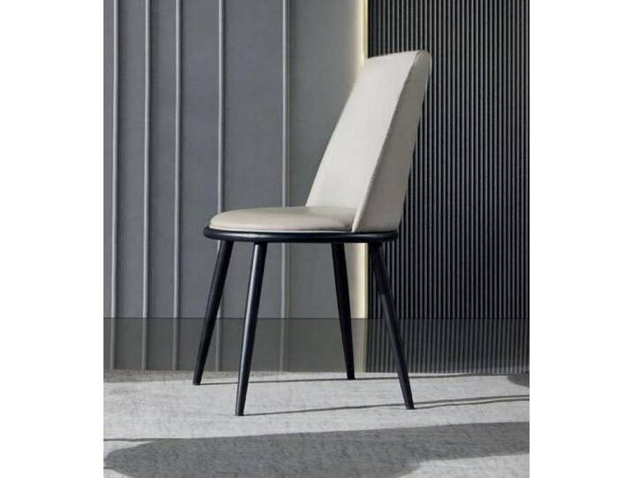 JVmoebel Esszimmerstuhl Eleganter Designer Stuhl aus Holz mit luxuriöser Polsterung (1 St), Made in Europa, weiß von OTTO