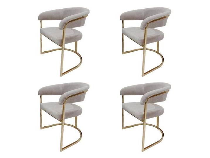 JVmoebel Esszimmerstuhl Esszimmer 4x Stühle mit einzigartiger Formgebung Modern Sofort (4 St), Made in Europa, grau von OTTO