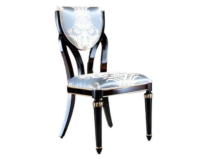 JVmoebel Esszimmerstuhl Esszimmer Stuhl 1 Sitzer Holz Luxus Klasse Barock Rokoko Möbel Sofort (1 St), Made in Europa, blau schwarz von OTTO