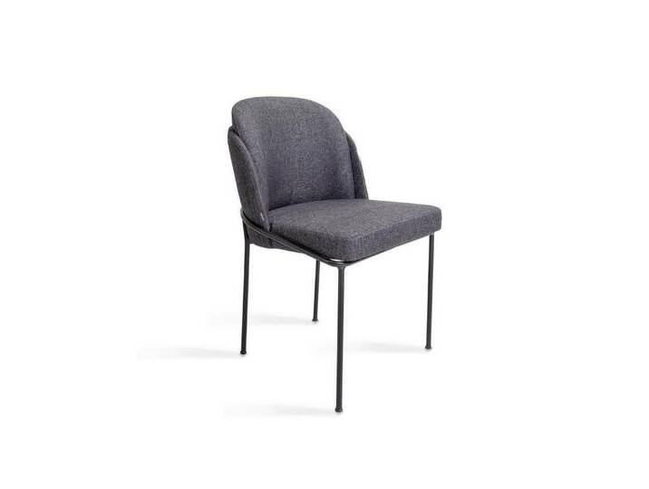 JVmoebel Esszimmerstuhl Luxus Grau Stuhl Esszimmer Polster Stoff Möbel Neu Designer Stühle (1 St), Made in Europa, grau von OTTO