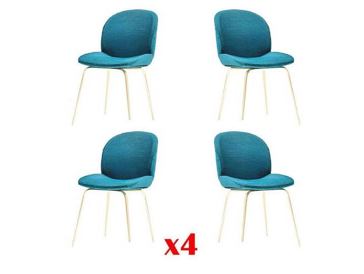 JVmoebel Esszimmerstuhl Polsterstuhl Set für das Esszimmer - 4er Garnitur aus Stoff, Made in Europa, blau JVmoebel Esszimmerstuhl Polsterstuhl Set für das Esszimmer - 4er Garnitur aus Stoff, Made in Europa, blau von OTTO