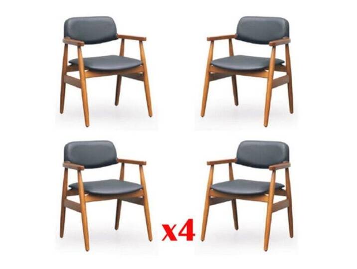 JVmoebel Esszimmerstuhl Set Stuhl Garnitur Polster Wohnzimmer Holz Esszimmer Gruppe 4 Stühle, Made in Europa, grau JVmoebel Esszimmerstuhl Set Stuhl Garnitur Polster Wohnzimmer Holz Esszimmer Gruppe 4 Stühle, Made in Europa, grau von OTTO