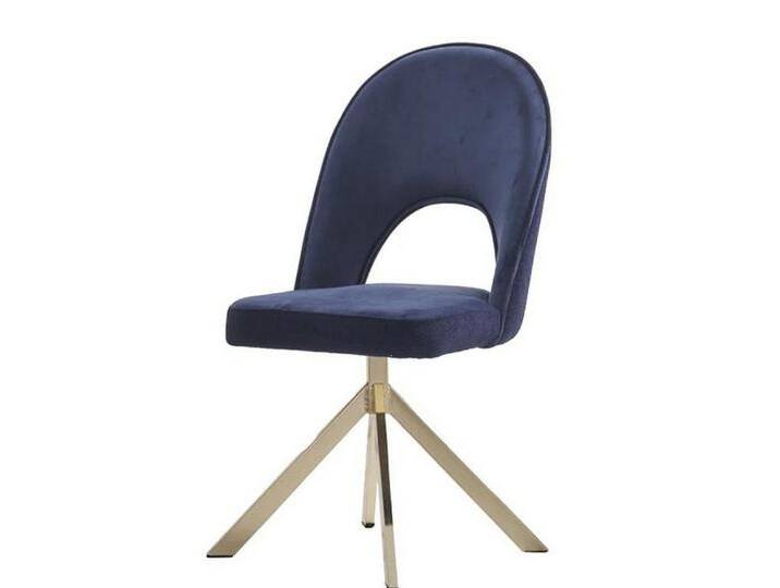 JVmoebel Polsterstuhl Stilvolles Esszimmerstühle Set blauer Sitz weich komfortabel stabil (6 St), Made in Europa, blau von OTTO