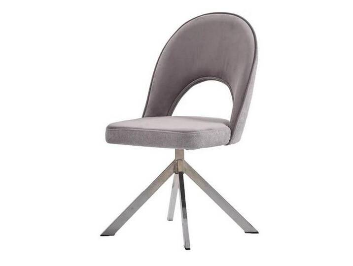 JVmoebel Esszimmerstuhl Stilvolles Esszimmerstuhl Set grau Drehstühle Einzelsitz gepolstert (6 St), Made in Europa, grau von OTTO