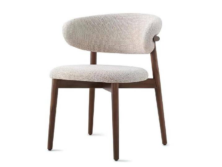 JVmoebel Esszimmerstuhl Stylischer Stuhl Küchenstuhl Lehnstuhl Holz Stoff Modern Grau (1 St), Made in Europa, grau von OTTO