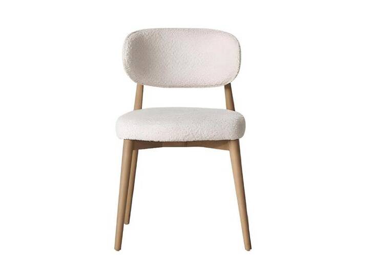 JVmoebel Esszimmerstuhl Textil Stuhl Lehnstuhl Esszimmer Holz Lehnstuhl Design (1 St), Made in Europa, weiß von OTTO