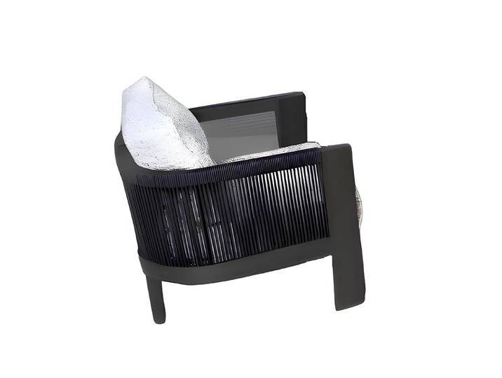 JVmoebel Gartensessel Loungesessel Gartenstuhl mit Polstern Kissen für Terrasse und Balkon (Sessel), Made in Europa, schwarz von OTTO