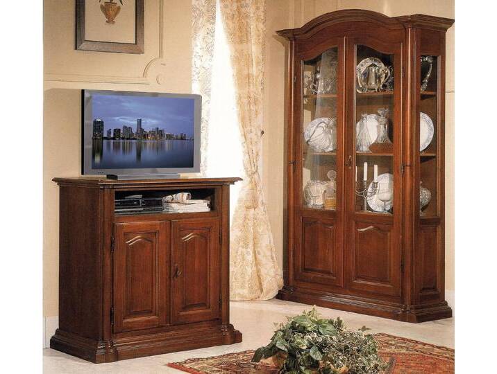 JVmoebel Glasvitrine Echtholz Vitrine Schrank für das Wohnzimmer – stilvolle Anrichte Made in Europa, braun JVmoebel Glasvitrine Echtholz Vitrine Schrank für das Wohnzimmer – stilvolle Anrichte Made in Europa, braun von OTTO