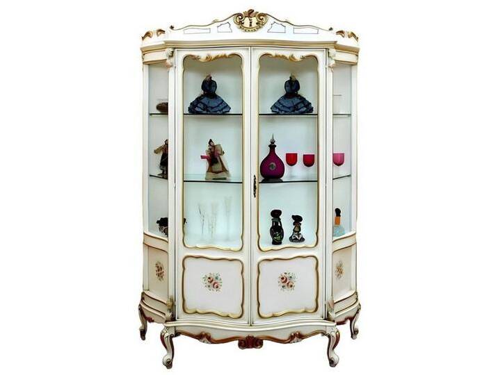 JVmoebel Glasvitrine Glasschrank Vitrine Barock Möbel Italienische Einrichtung Vitrinen Made in Europa, weiß JVmoebel Glasvitrine Glasschrank Vitrine Barock Möbel Italienische Einrichtung Vitrinen Made in Europa, weiß von OTTO