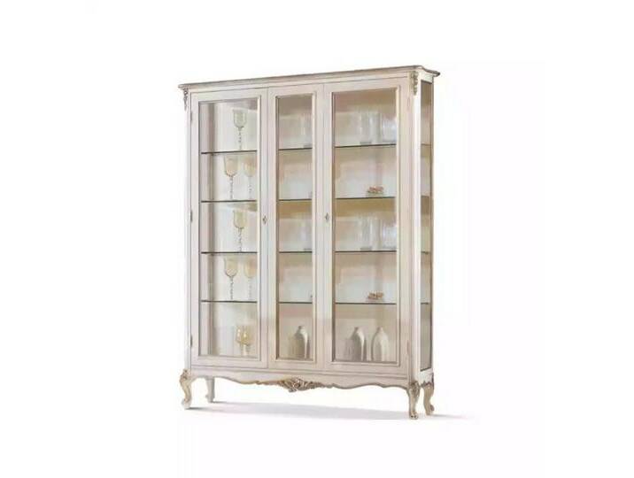 JVmoebel Glasvitrine Holz Vitrine Design Möbel für Esszimmer - Moderne Anrichte (1-St., 1x Vitrine) Made in Italy, weiß von OTTO