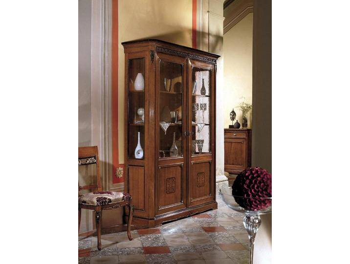 JVmoebel Glasvitrine Möbel Großer Holz Braun Vitrine Vitrineschrank Möbel Italienische Made in Europa, braun von OTTO