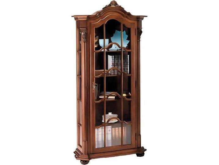 JVmoebel Glasvitrine Vitrine Wohnzimmer Möbel Anrichte Massive Holz Vitrinen Glas Schrank Made in Europa, braun JVmoebel Glasvitrine Vitrine Wohnzimmer Möbel Anrichte Massive Holz Vitrinen Glas Schrank Made in Europa, braun von OTTO