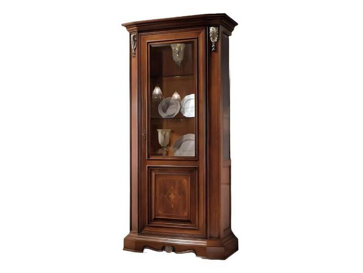 JVmoebel Glasvitrine Vitrinen Glas Schrank Echtholz Vitrine Wohnzimmer Möbel Anrichte Made in Europa, braun von OTTO