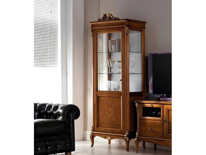 JVmoebel Glasvitrine Wohnzimmer Anrichte Glas Schrank Vitrine Esszimmer Anrichte Holz Made in Europa, braun JVmoebel Glasvitrine Wohnzimmer Anrichte Glas Schrank Vitrine Esszimmer Anrichte Holz Made in Europa, braun von OTTO