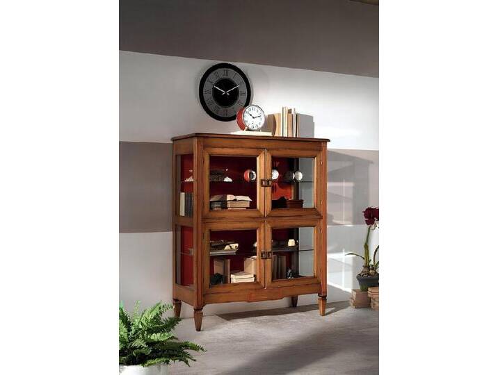 JVmoebel Glasvitrine Wohnzimmer Anrichte Glas Schrank Vitrine Esszimmer Anrichte Holz Made in Europa, braun von OTTO