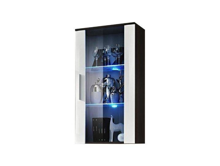 JVmoebel Hängevitrine Designer Hänge Vitrine Wandschrank Wohnzimmermöbel modern stylish (1-St., 1x Hänge Vitrine) Made in Europa, schwarz von OTTO