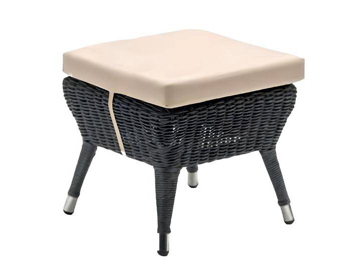 JVmoebel Hocker Grau Modern Hochwertig Rattan Sitzhocker Sitzpouf Designer Möbel (Hocker), Made in Europa, grau von OTTO