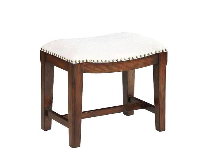 JVmoebel Hocker Sitzhocker Schminktisch Sitz Holzhocker Polsterhocker Polster Ottomane, Made in Europa, weiß, Weiß von OTTO